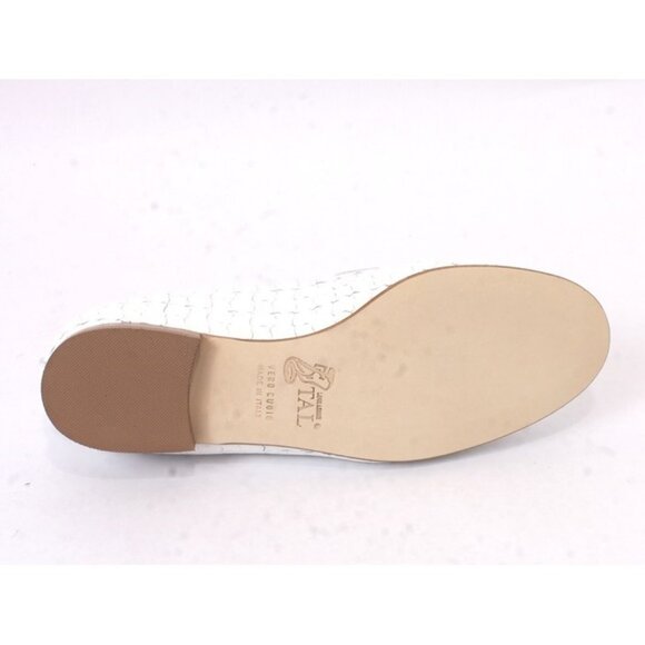 Luca Grossi 542 White Leather Classic Penny loafer Flat Shoe - Picture 8 of 8